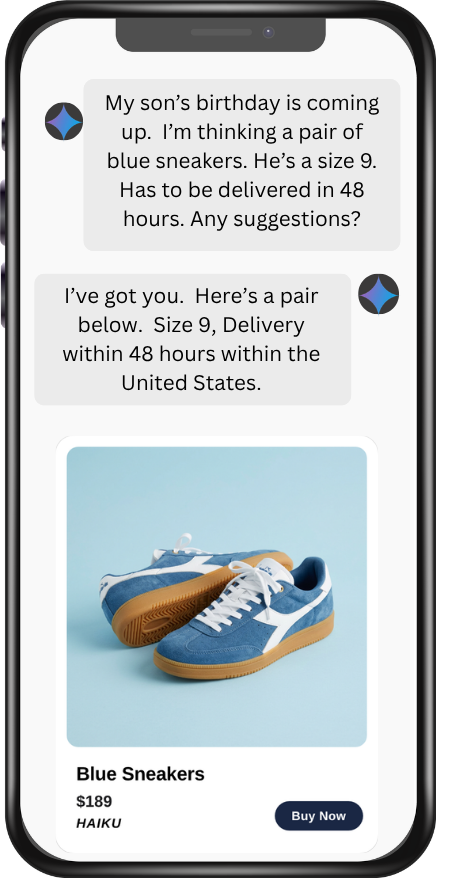 AI shopping conversation